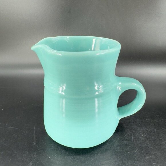 Metlox Poppytrail California Pottery Blue Green Turquoise Small Pitcher Carafe - Picture 7 of 11